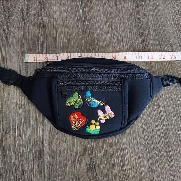 Disneyland Black Embroidered Character Fanny Pack Waist Bag - Picture 5 of 6